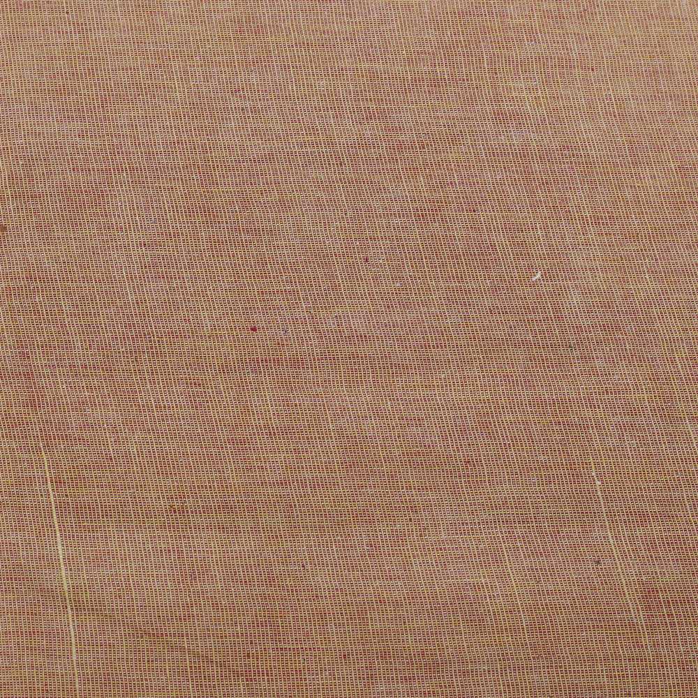 CHAMBRAY BROWN KHADI COTTON 110 GSM HANDWOVEN FABRIC ME5