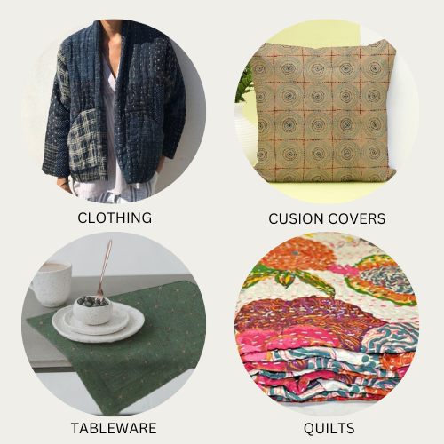 Kantha Fabrics Applications