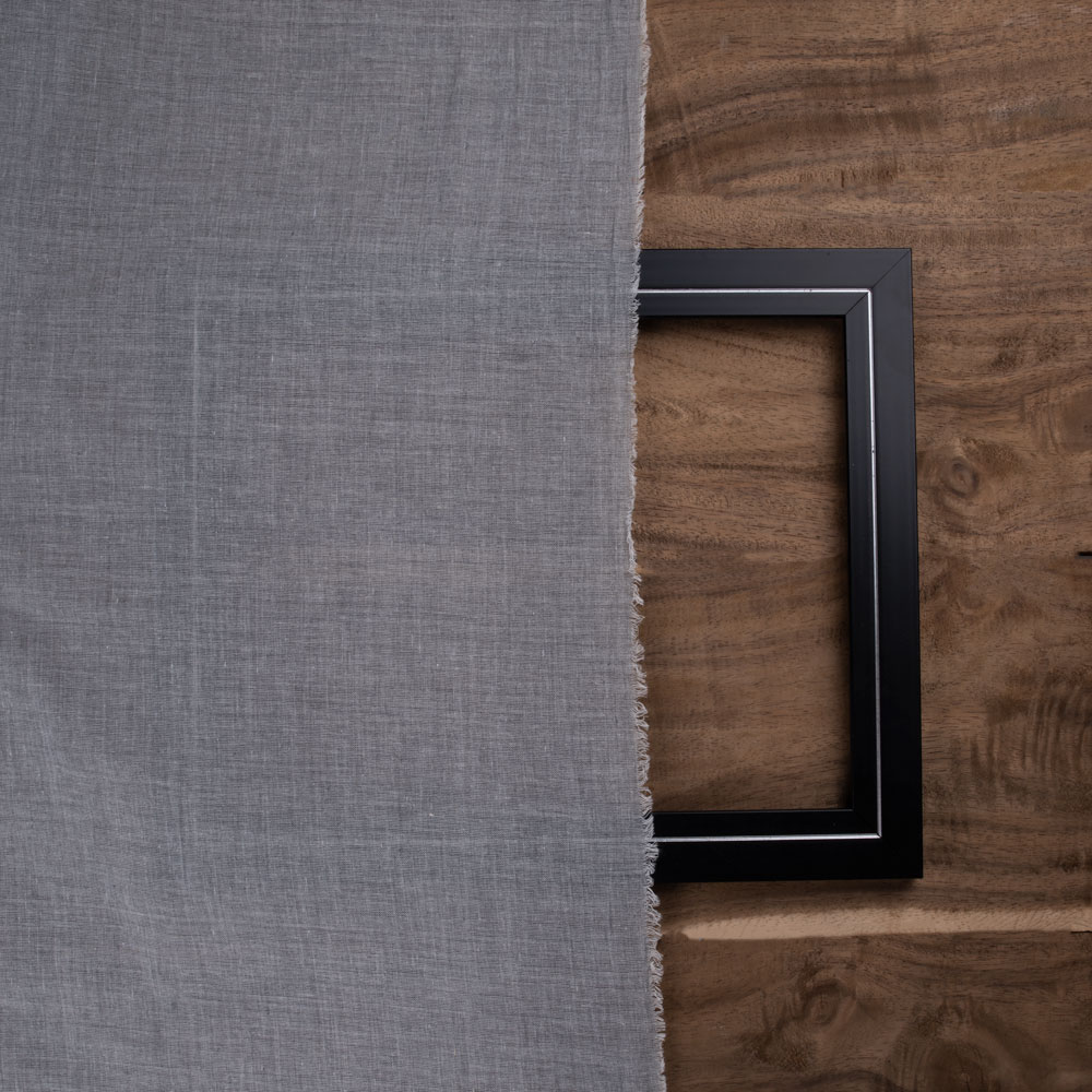 MELANGE GREY PURE COTTON 80 GSM HANDWOVEN FABRIC