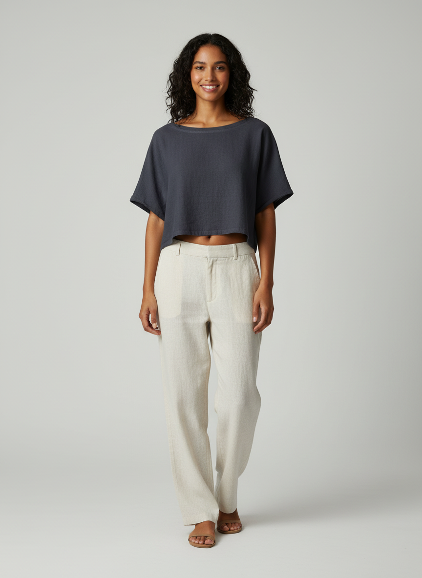 Wide Neck Loose Top 
