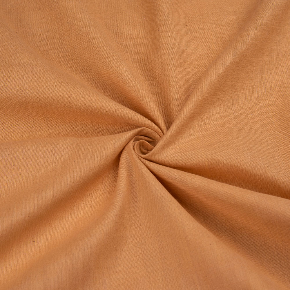 Plain Mustard Pure Cotton 95 GSM Handwoven Fabric