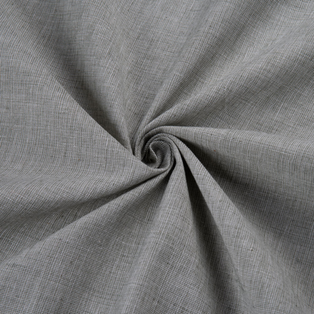 Chambray Grey Pure Cotton 103 GSM Handwoven Fabric 19