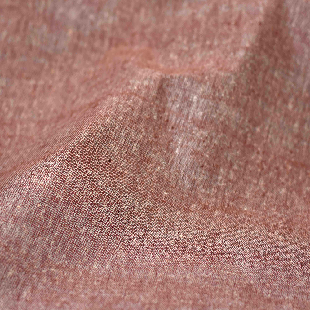 Plain Brown Matka Silk & Khadi Blend 98 GSM Handwoven Fabric