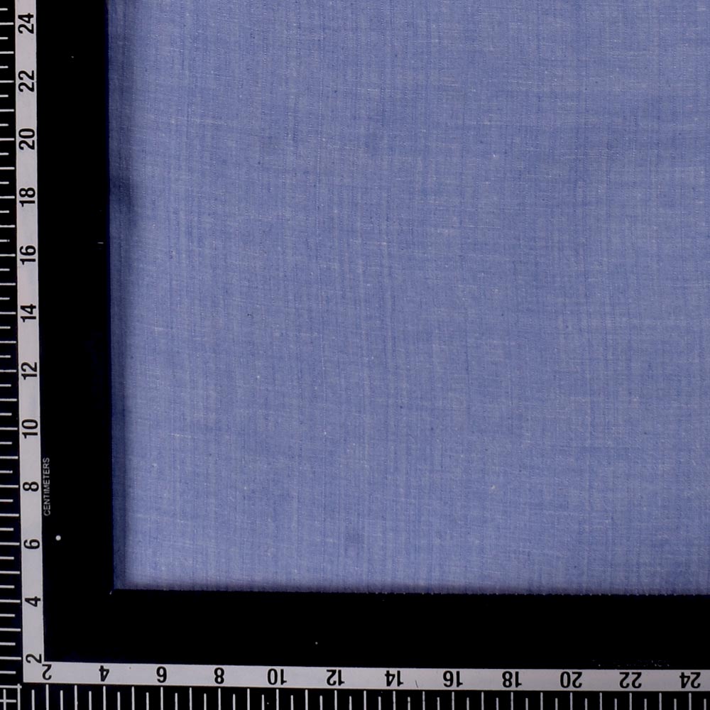 STRIPE BLUE PURE COTTON 74 GSM HANDWOVEN FABRIC
