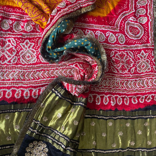 Bandhani tie dye fabric