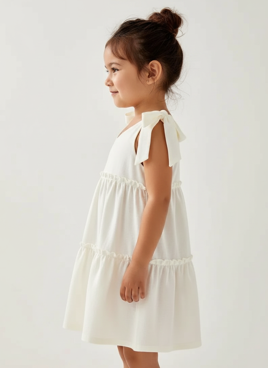 Picnic Fun Kids Gathered Dress