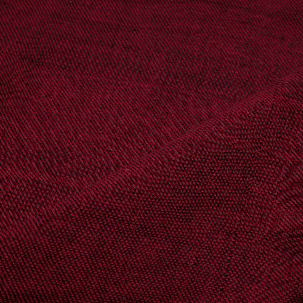 Denim Twill Red Pure Cotton 117 GSM Handwoven Fabric