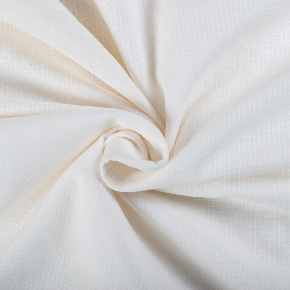 White Pure Cotton Muslin 73 GSM Handwoven Fabric - Bleached Dyeable