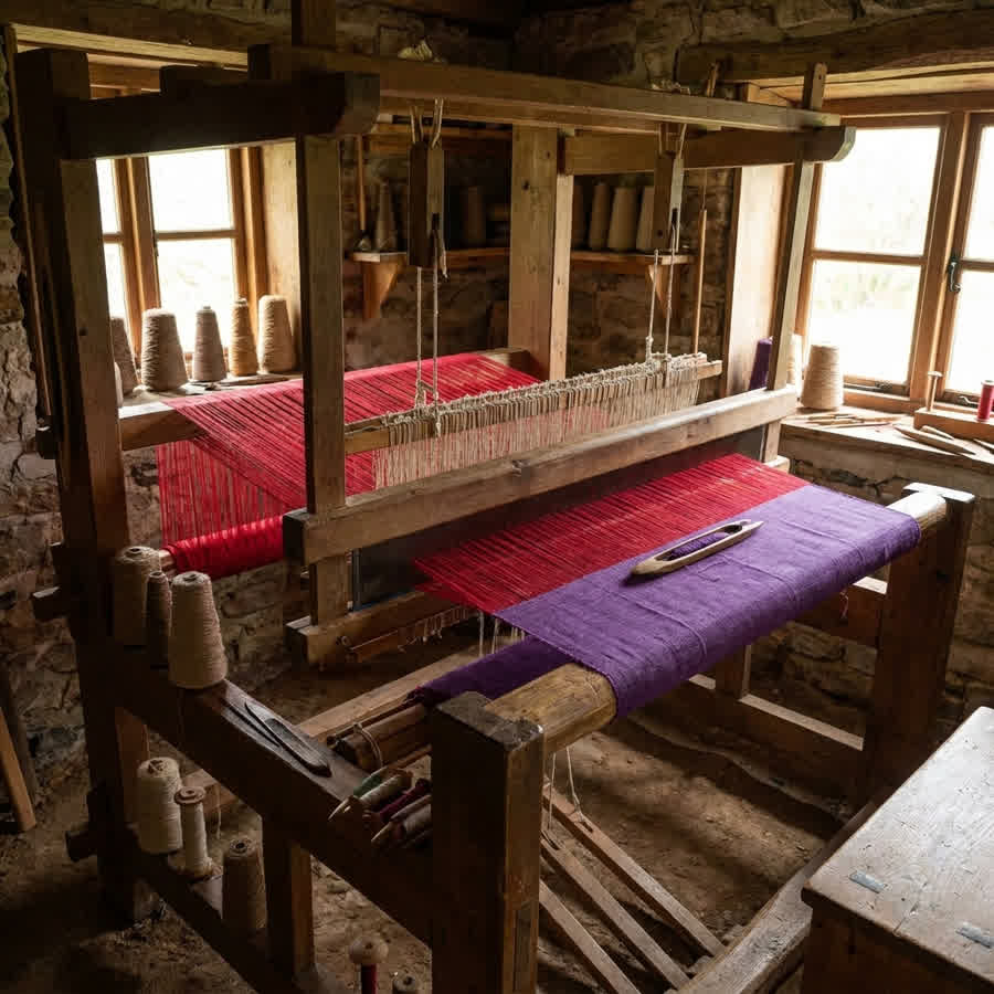 Small batch production of sustainable handloom fabrics