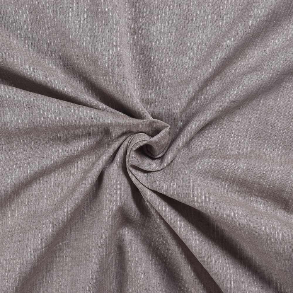 Stripe Grey Pure Cotton 80 GSM Handwoven Fabric